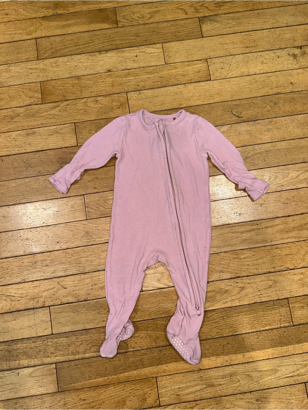 Baby Girl’s Angel Dear long sleeve ribbed footie pajama